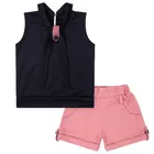 Polyester Printed Clothings Set for Girls 