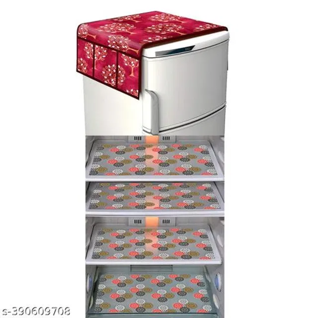 Fridge Cover Set (Multicolor, Set of 5)