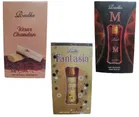 Combo of Radhe M with Kesar Chandan & Fantasia Non Alcoholic Roll On Attars for Men & Women 