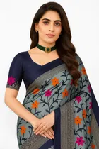 Art Silk Floral Print Saree for Women 