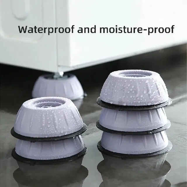 Rubber Anti Vibration Washing Machine Pads (Grey, Pack of 4)