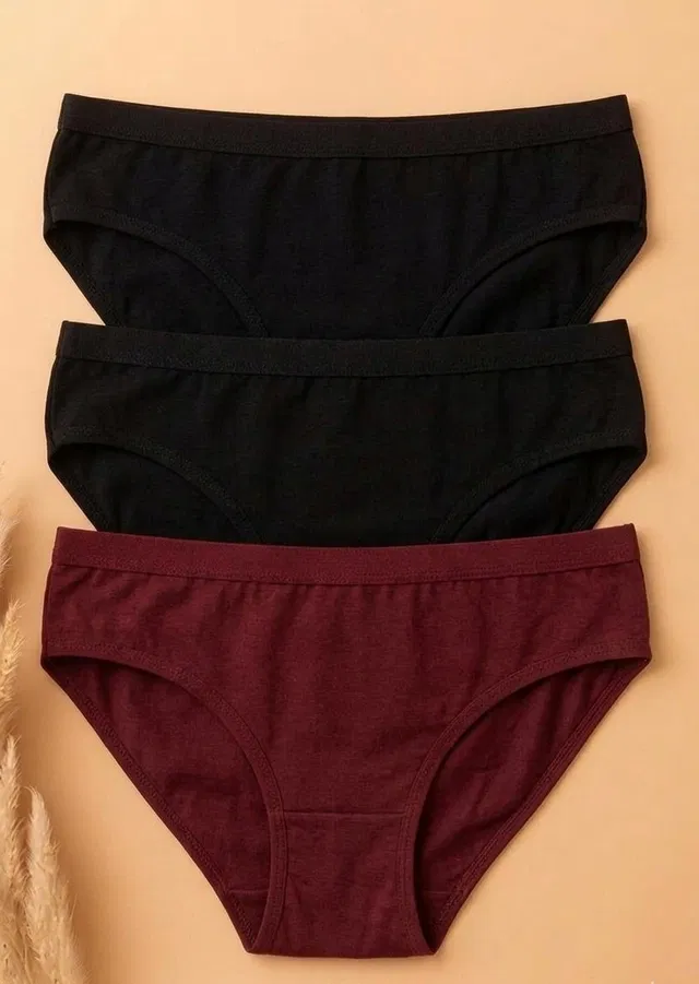 Soft Breathable Bikini Briefs for Women Combo (Multicolor, 34)