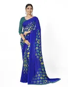 Georgette Printed Saree for Women 