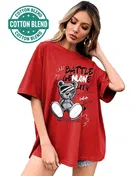 Round Neck Printed T-Shirt for Women 