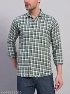 Cotton Blend Checked Shirts for Men, Multicolor 