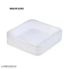 Plastic Plates for Kitchen, White, Pack of 12