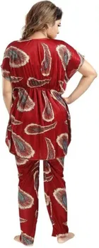Satin Printed Nightdress for Women 