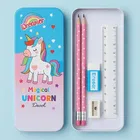 Unicorn Metal Geometry Box Mini Geometry Box for Kids