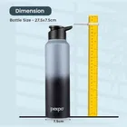 Pexpo Craft Pro 1000 Stainless Steel Sports/Fridge Water Bottle with Sipper Cap - 950ml | BPA Free - Grey & Knight Black Ombre