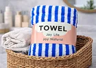 Microfiber Stripe Bath Towel Blue 