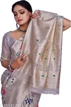 Cotton Linen Zari Woven Saree for Women 