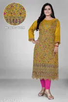 Pashmina Silk Self-Design Kurti for Women 