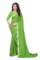 कानूड़ा फैंसी विमेंस जॉर्जेट फ्लावर प्रिंटेड साड़ी 