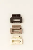 Women's Multi color Matte finish Mini Claw Hair Clip Set 