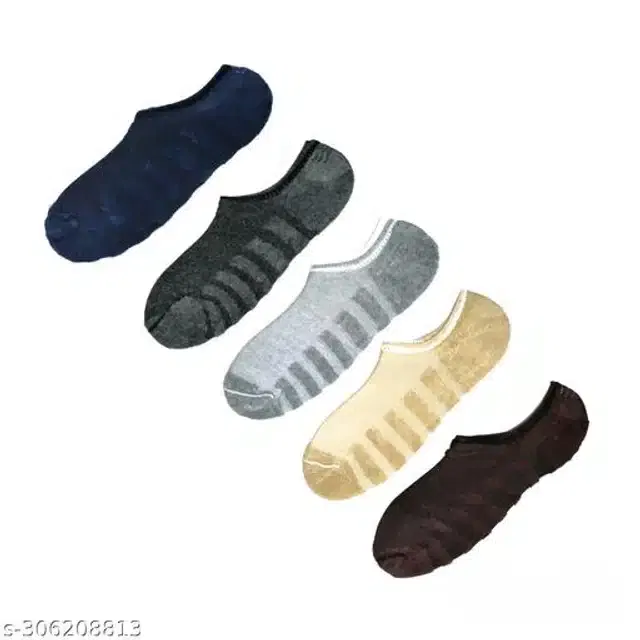 Cotton Socks for Men (Multicolor, Set of 5)