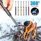 Rechargeable Flameless & Windproof Gas Lighter with LED Battery Indicator (Multicolor, Pack of 1)