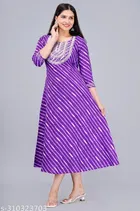Rayon Kurti for Women, Purple 