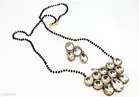 Alloy Mangalsutra With Earring for Women, Black