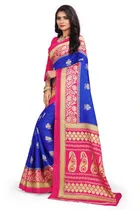 Khadi Silk Printed Saree for Women 