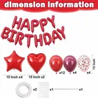 Happy Birthday Balloon Decoration Kit ,Red ,Set Of 1