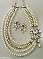 Alloy Necklace with Earrings for Women 