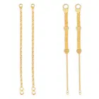 One Gram Gold Plated Alloy Ear Chain For Women's And Girl's 
