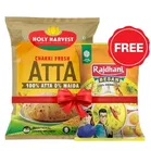 Holy Harvest Chakki Fresh Atta 10 kg + Free Rajdhani Besan 1 Kg