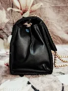 Dual Chain Textured Wome Sling Bag