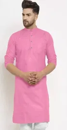 Full Sleeves Solid Kurta with Payjama for Men 