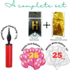 Birthday Decoration Foil Curtains with Banner & 50 Pcs Balloons with Manual Hand Pump 