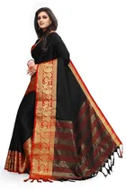 Cotton Embellished Saree for Women 
