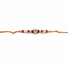 Designer Moti Rakhi for Brother Multicolor