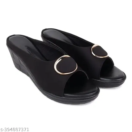 Acknew Heels for Women (Black, 5) ACK10028
