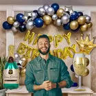 Cocktail Theme 1st Birthday Balloon Decoration Kit , Multicolor, Pack Of 68