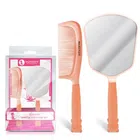 Elegant Mirror with Comb Combo (Multicolor, Set of 2)