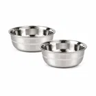 SimpleHome Silver Touch Steel Dessert Bowl 350ml Combo Set of 6