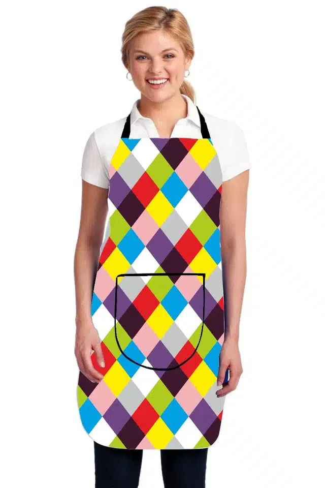 PVC Printed Kitchen Apron (Multicolor)