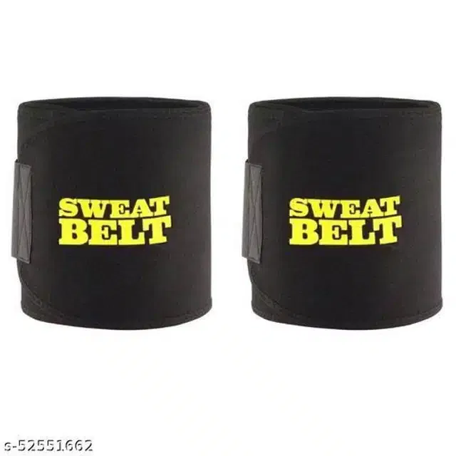 Sweat Slim Belt (Black, Pack of 2)