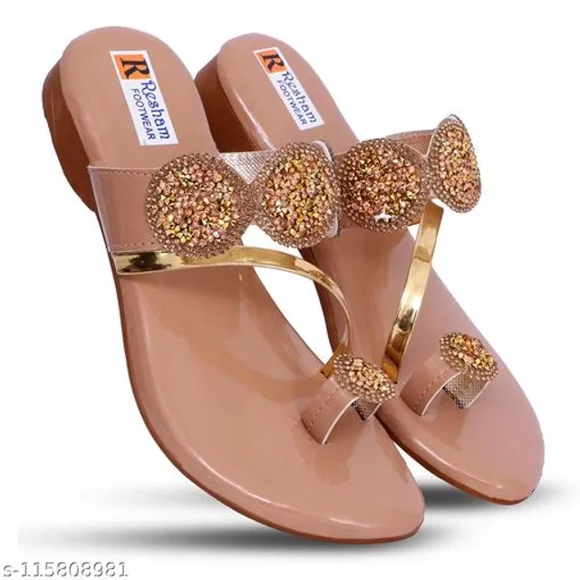Flats for Women (Tan, 6)