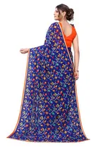 Women Georgette Printed Saree With Unstitched Blouse 