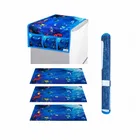 Refrigerator Cover For Top With 6 Utility Pockets , 1 Handle Cover And 3 place Mats 
