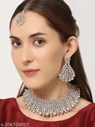 Rose Gold Rainbow Diamond Chocker Set Jewellery Set for Women 