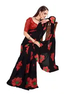 Georgette Printed Saree for Women 