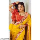 Chinnon Embellished Saree For Women, Yellow