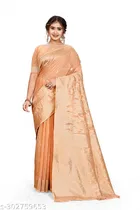 Linen Zari Woven Saree for Women 