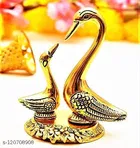 Pewter Kissing Duck Showpiece, Set of 2 