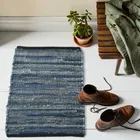Cotton Doormat, Blue, Pack of 2 