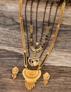 Combo of 4 Pcs Mangalsutras with Earrings Set for Women 