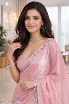 Satin Party Wear Saree for Women 