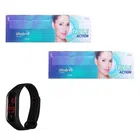 Ultra Bright 2 Pcs Day & Night Face Cream (15 g) with Free Digital Watch (Black) (Set of 2)